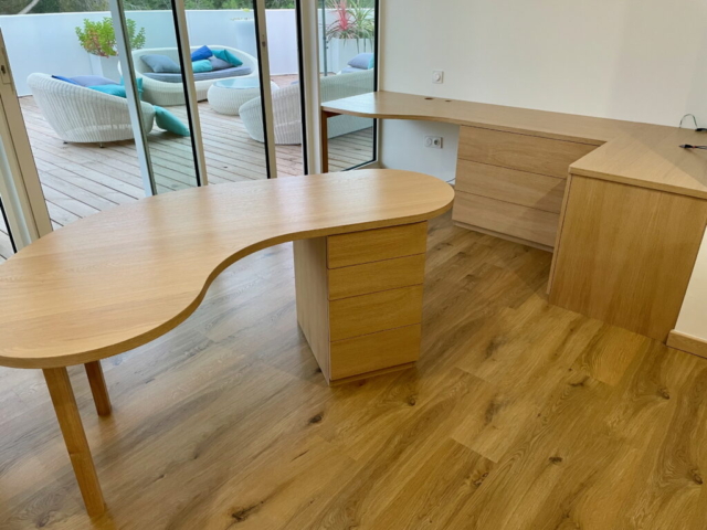 Bureaux plaqués chêne